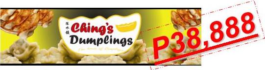 Affordable and Highly Presentable Ching's Dumplings foodcart package price for as low as P38,888.00