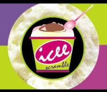 Affordable and Highly Presentable Icee Scramble foodcart logo.