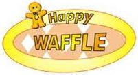 Affordable and Highly Presentable Happy Waffle foodcart logo.